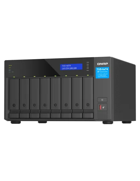 QNAP TVS-h874 NAS Torre Intel® Core™ i7 32 GB DDR4 0 TB QuTS hero Negro