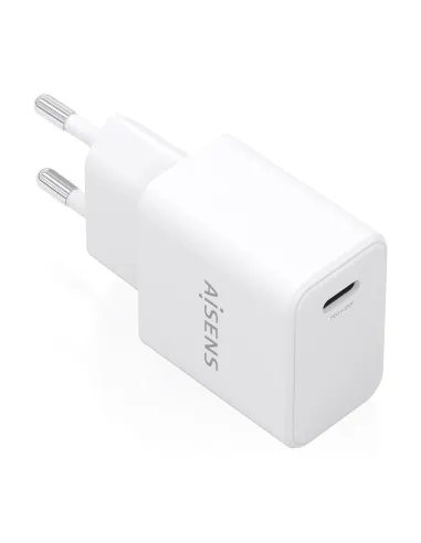 AISENS Cargador GaN USB-C PD3.0 1xUSB-C 20W, Blanco