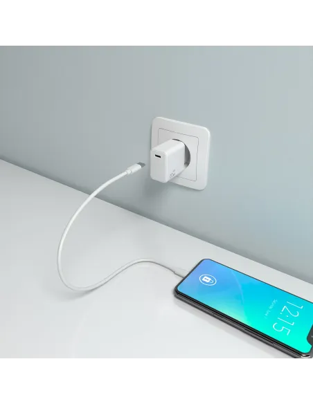 AISENS Cargador GaN USB-C PD3.0 1xUSB-C 20W, Blanco