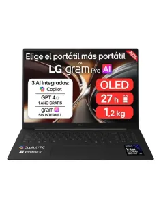 LG Gram Pro 16Z90U 16" Copilot+ PC Intel Core Ultra X7 358H Portátil 40,6 cm (16") WQXGA+ 32 GB LPDDR5x-SDRAM 512 GB SSD