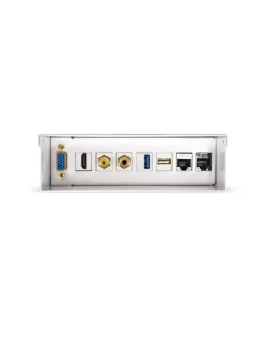 Nanocable Caja de conexiones multimedia de pared VGA+HDMI+JACK3.5+RCA+2xUSB+2xRJ45, Blanco