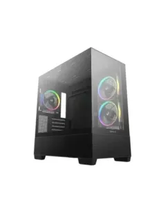 Caja ordenador gaming deepcool cg380u matx argb cristal templado negra
