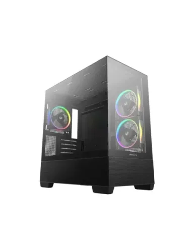Caja ordenador gaming deepcool cg380u matx argb cristal templado negra