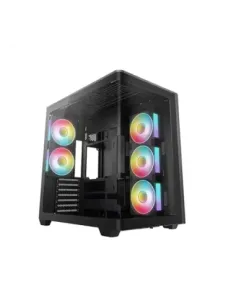 Caja ordenador gaming deepcool cg590u5f atx argb cristaltemplado negra