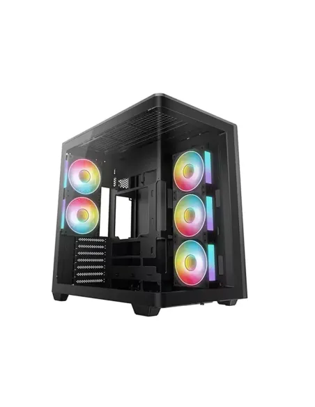 Caja ordenador gaming deepcool cg590u5f atx argb cristaltemplado negra