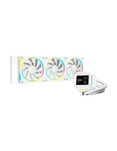 Kit refrigeracion liquida deepcool lm360 rgb 3x 120mm blanco