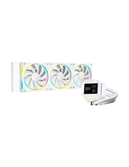 Kit refrigeracion liquida deepcool lm360 rgb 3x 120mm blanco