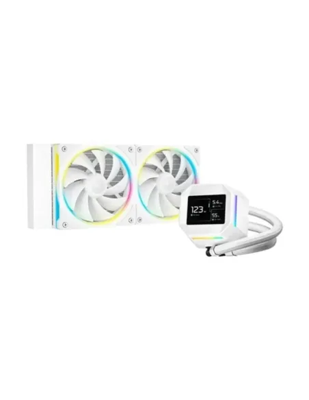 Kit refrigeracion liquida deepcool lm240 rgb 2x 120mm blanco