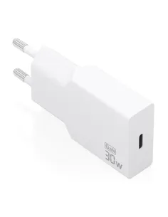 AISENS Cargador Ultra Delgado GaN 30W, 1xUSB-C PD3.0, Blanco