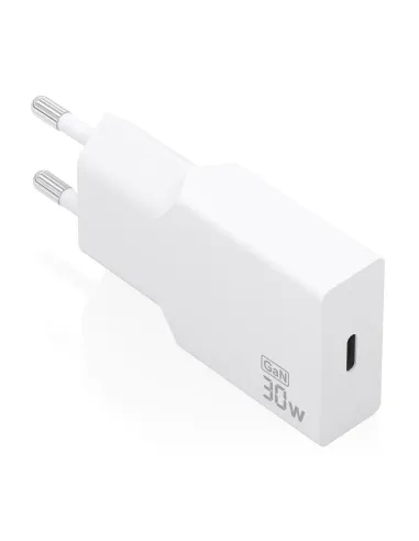 AISENS Cargador Ultra Delgado GaN 30W, 1xUSB-C PD3.0, Blanco