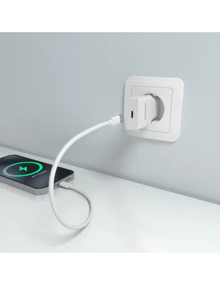AISENS Cargador Ultra Delgado GaN 30W, 1xUSB-C PD3.0, Blanco