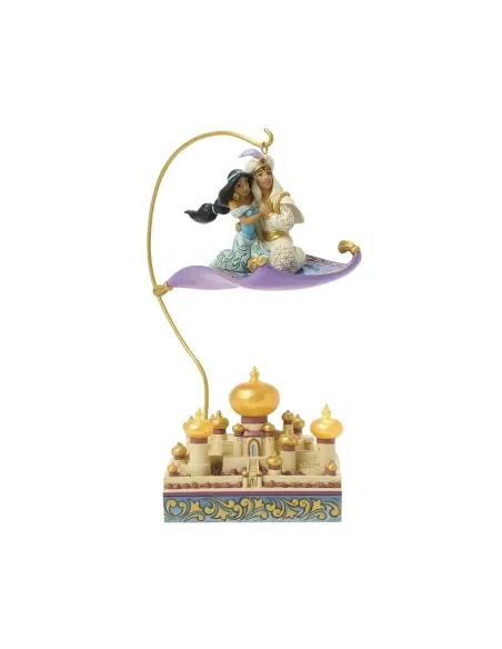 Figura enesco jazmín y aladín sobre agrabah