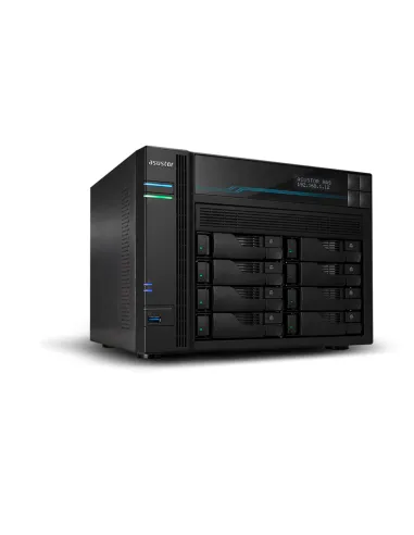 Servidor nas asustor tower 10 bay quad - core 8gb ddr4 10 gbe x 2 2.5 gbe x 2 usb 3.2