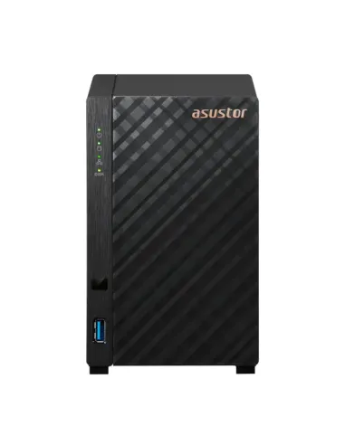 Servidor nas asustor tower 2 bay quad - core 1.7ghz 1gb 2.5gbe x1 usb3.2