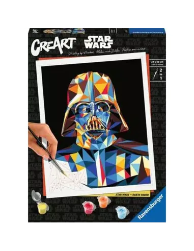 Kit para pintar con números ravensburger creart serie trend c star wars: darth vader