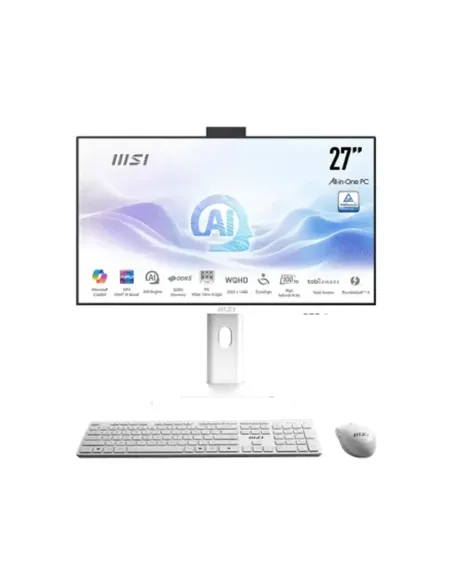 Ordenador all in one msi modern am273qp ai 1um - 406eu u5 - 125h -  16gb -  ssd 512gb -  27 pulgadas -  w11p