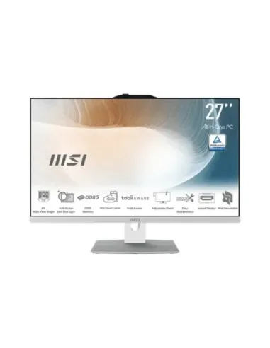 Ordenador all in one msi modern am272p 1m - 1423eu core 7 - 150u -  16gb -  ssd 512gb -  27 pulgadas fhd -  w11p