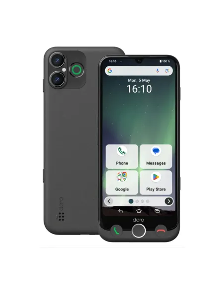 Telefono movil smartphone doro aurora a30 4g -  6gb -  128gb -  6.1 pulgadas -  graphite