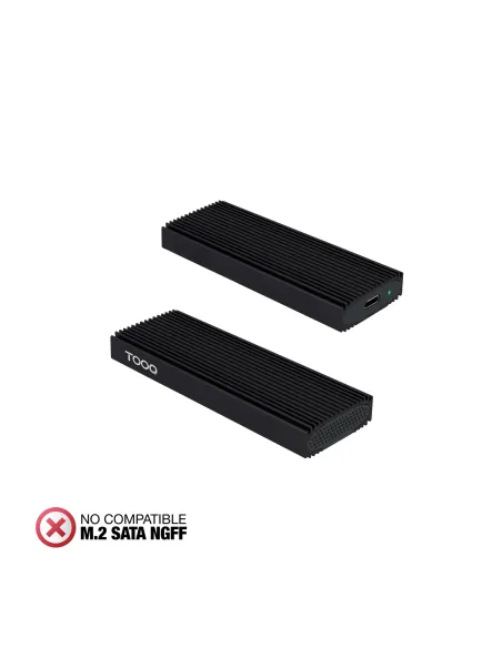 TooQ Caja Externa para SSD M.2 NVMe PICe, Negra