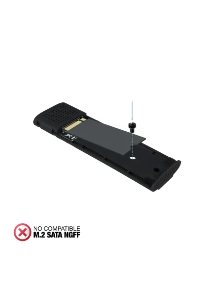 TooQ Caja Externa para SSD M.2 NVMe PICe, Negra