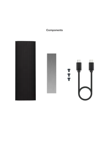 TooQ Caja Externa para SSD M.2 NVMe PICe, Negra