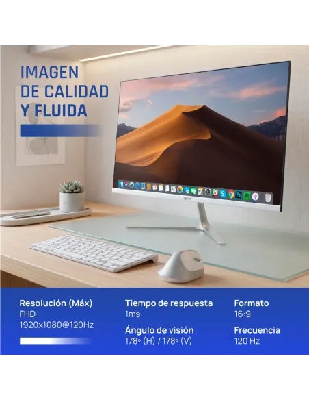 iggual Monitor 24" IPS 1ms FHD 120Hz MM blanco