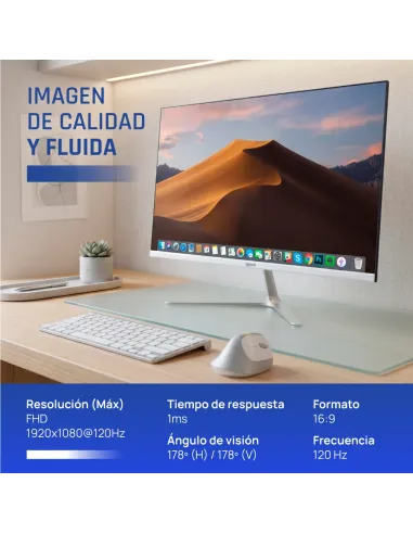 iggual Monitor 24" IPS 1ms FHD 120Hz MM blanco