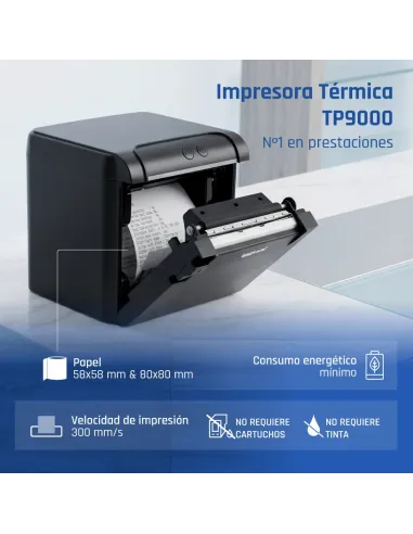 iggual Impresora Térmica TP9000 USB+RJ45(RS232)+Ethernet