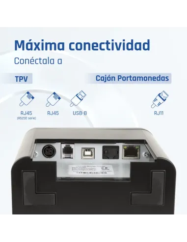 iggual Impresora Térmica TP9000 USB+RJ45(RS232)+Ethernet