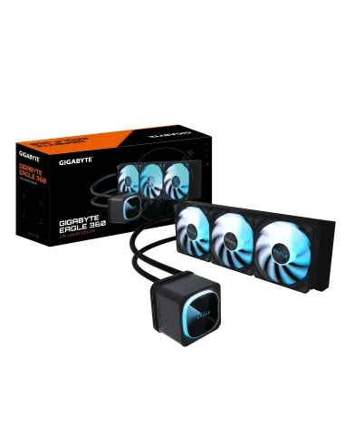 GIGABYTE EAGLE 360 Refrigeración Líquida para CPU - 3x120mm Ventiladores ARGB, pantalla LCD a color, DAISY-CHAIN, Compatible