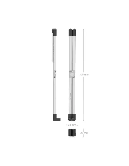 AISENS LPS4M-461 soporte para ordenador portátil Soporte para ordenador portátil y tableta Plata 38,1 cm (15")