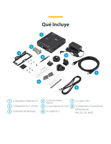 StarTech.com Receptor HDMI 4K por IP para ST12MHDLAN4K - Extensor IP con Aplicación de Control de Vídeo - Alargador de Vídeo
