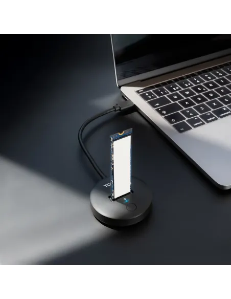 TooQ Docking Station USB-C 3.2 Gen 2x1 para SSD M.2 NVMe PICe, Negra