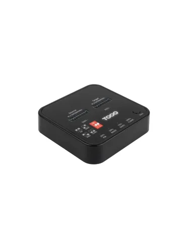 TooQ Docking Station USB-C 3.2 Gen 2 Dual Bay para SSD M.2 NGFF NVMe Clonador, Negro