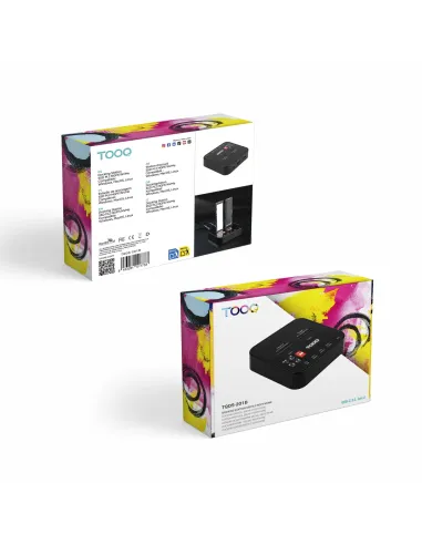 TooQ Docking Station USB-C 3.2 Gen 2 Dual Bay para SSD M.2 NGFF NVMe Clonador, Negro