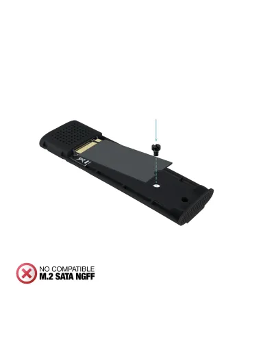 TooQ Caja Externa para SSD M.2 NVMe PICe, Negra