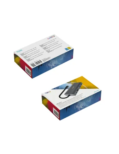 TooQ Caja externa para SSD M.2 NGFF NVMe + HUB USB 3.2 Gen2 con 1xUSB-C PD + 2xUSB-A + USB-C + HDMI, Gris