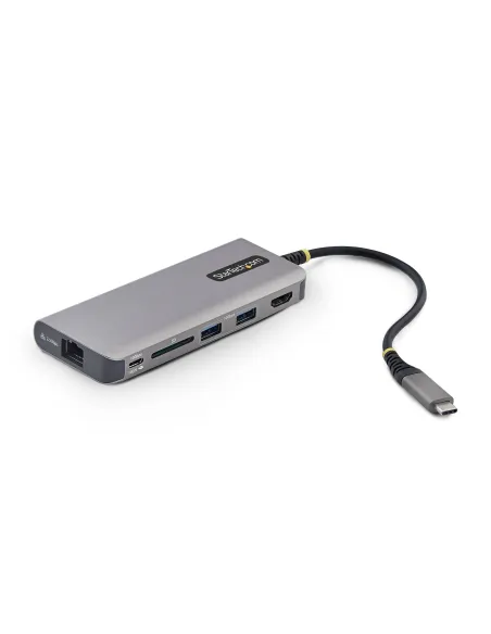 StarTech.com Adaptador Multipuertos USB-C a HDMI - PD 140W - Hub Ladrón USB de 3 Puertos - 4K 60Hz - Ranura para Tarjetas SD -