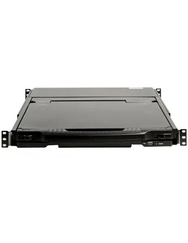 StarTech.com Consola KVM de Doble Carril HD 1080p para Rack de Servidores - Teclado QWERTY - KVM de 1 Puerto DVI VGA con