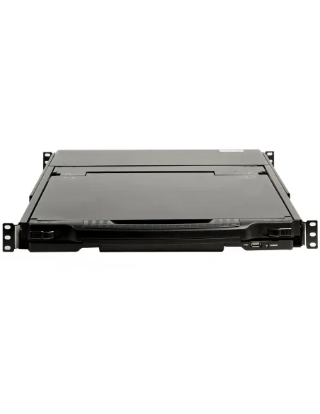 StarTech.com Consola KVM de Doble Carril HD 1080p para Rack de Servidores - Teclado QWERTY - KVM de 1 Puerto DVI VGA con