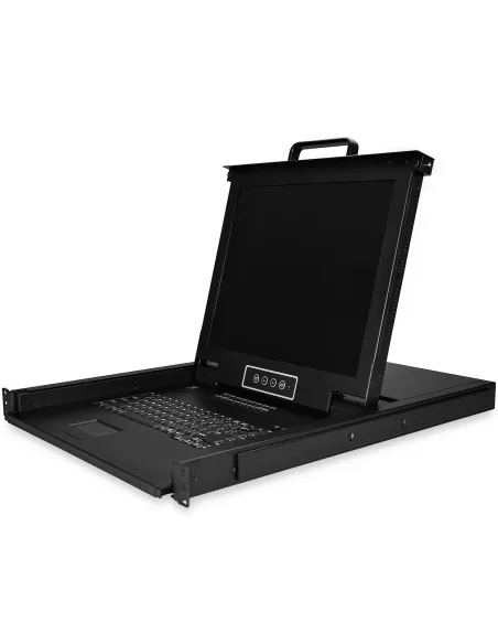 StarTech.com Consola KVM de 16 Puertos para Montaje en Rack con Cables de 1,8m - Teclado QWERTY - Conmutador KVM integrado con
