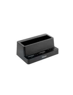TooQ Docking Station USB-C 3.2 Gen 2 Dos Bahías para SSD M.2 NVMe + Bahía para 2,5"- 3,5" para HDD + Clonador, Negro