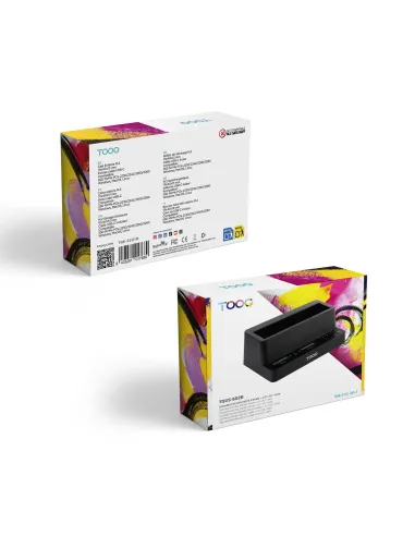TooQ Docking Station USB-C 3.2 Gen 2 Dos Bahías para SSD M.2 NVMe + Bahía para 2,5"- 3,5" para HDD + Clonador, Negro