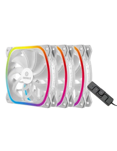 Ventilador gaming enermax squa rgb blanco 120mm pack de 3