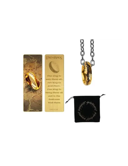 Pack regalo cinereplicas el señor de los anillos marcapaginas metal y anillo único