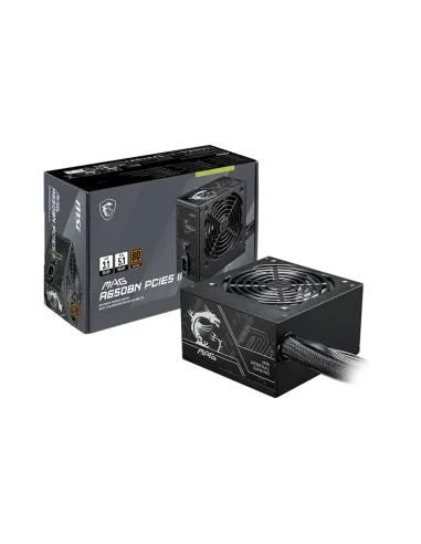MSI MAG A650BN PCIE5 II unidad de fuente de alimentación 650 W 20+4 pin ATX ATX Negro