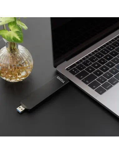 TooQ Caja Externa USB-C M + USB-A M para SSD M.2 NGFF NVMe, Negra