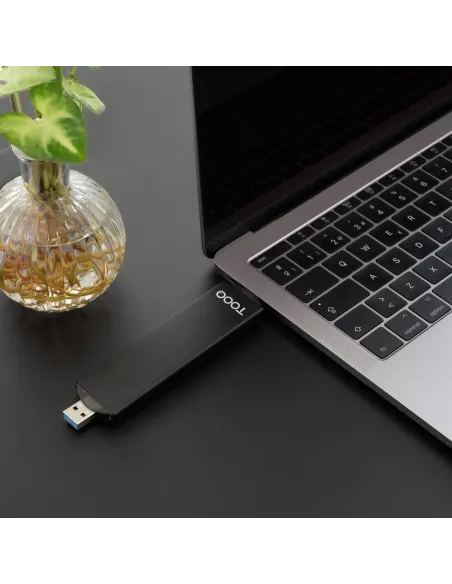 TooQ Caja Externa USB-C M + USB-A M para SSD M.2 NGFF NVMe, Negra
