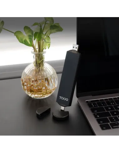 TooQ Caja Externa USB-C M + USB-A M para SSD M.2 NGFF NVMe, Negra