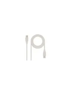 Cable USB 2.0 Nanocable 10.01.0304/ USB Macho - USB Macho/ 3m/ Beige